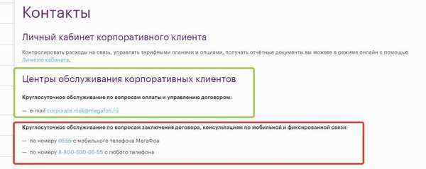 Номер телефона поддержки Мегафон для корпоративных клиентов