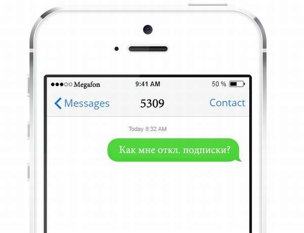 SMS и online чат со специалистом Мегафон