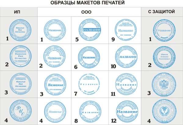 Макеты круглой печати