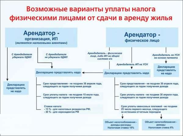 Варианты уплаты налога от сдачи в аренду жилья