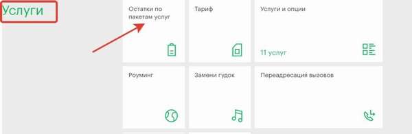 Что нужно сделать, чтобы узнать остаток по пакетам услуг на сайте Мегафона